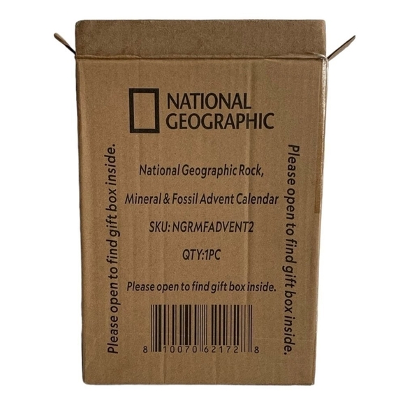 NATIONAL GEOGRAPHIC Rock, Mineral & Fossil Advent Calendar Dig Kit Gift Box - Picture 4 of 4